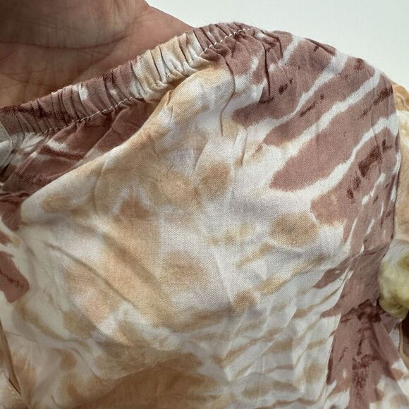 LASCANA By Venus Maxi Dress Tie Dye 3/4 Sleeve Boho Oversized Flowy Slits Sz L - Picture 16 of 16